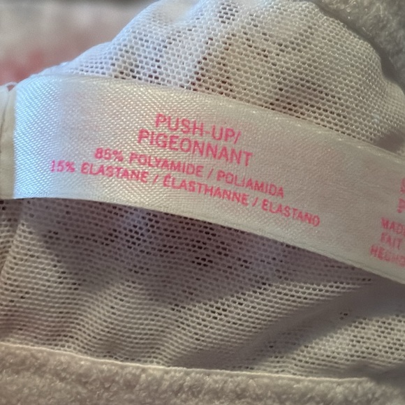 Pink Victoria Secret push up lace bra size D-DD - Picture 5 of 6